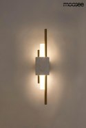 LAMPA ŚCIENNA KINKIET LED EVANS BIAŁO - ZŁOTY mrożone SZKŁO marmur Moosee MOOSEE do domu lokalu LAMPA ŚCIENNA KINKIET LED EVANS BIAŁO - ZŁOTY mrożone SZKŁO marmur Moosee MOOSEE do domu lokalu