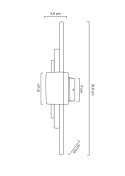 LAMPA ŚCIENNA KINKIET LED EVANS BIAŁO - ZŁOTY mrożone SZKŁO marmur Moosee MOOSEE do domu lokalu LAMPA ŚCIENNA KINKIET LED EVANS BIAŁO - ZŁOTY mrożone SZKŁO marmur Moosee MOOSEE do domu lokalu