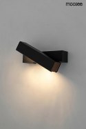Moosee MOOSEE Kinkiet lampa ścienna LED ORBIS czarny mat aluminium osłona akrylowa klosz obrotowy boki drewniane Moosee MOOSEE Kinkiet lampa ścienna LED ORBIS czarny mat aluminium osłona akrylowa klosz obrotowy boki drewniane