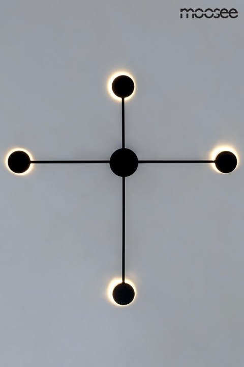 Moosee MOOSEE Kinkiet Plafon lampa ścienna LED SHADOW 4 CLOSE czarna metalowa można zamontować na suficie Moosee MOOSEE Kinkiet Plafon lampa ścienna LED SHADOW 4 CLOSE czarna metalowa można zamontować na suficie