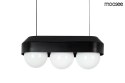Moosee MOOSEE lampa wisząca DROPS 3 czarna stal węglowa okrągłe szklane klosze Biały Moosee MOOSEE lampa wisząca DROPS 3 czarna stal węglowa okrągłe szklane klosze Biały