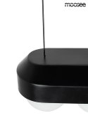 Moosee MOOSEE lampa wisząca DROPS 3 czarna stal węglowa okrągłe szklane klosze Biały Moosee MOOSEE lampa wisząca DROPS 3 czarna stal węglowa okrągłe szklane klosze Biały