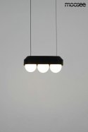 Moosee MOOSEE lampa wisząca DROPS 3 czarna stal węglowa okrągłe szklane klosze Biały Moosee MOOSEE lampa wisząca DROPS 3 czarna stal węglowa okrągłe szklane klosze Biały