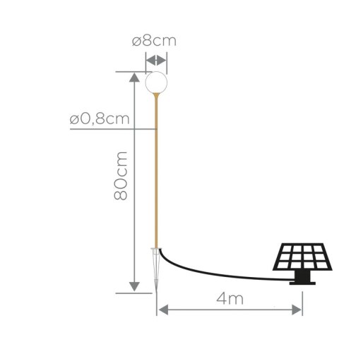 New Garden NEW GARDEN lampa ogrodowa BRUNA 80 SOLAR & BATTERY miedziana New Garden NEW GARDEN lampa ogrodowa BRUNA 80 SOLAR & BATTERY miedziana