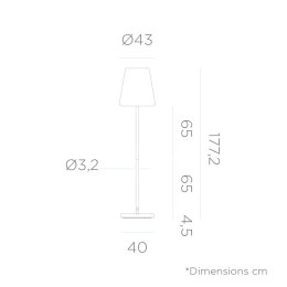 New Garden NEW GARDEN lampa podłogowa LOLA SLIM 180 SOLAR & BATTERY brass