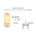 New Garden NEW GARDEN lampa stołowa CANDY z efektem płomienia IN&OUT BATTERY New Garden NEW GARDEN lampa stołowa CANDY z efektem płomienia IN&OUT BATTERY