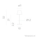 New Garden NEW GARDEN lampa stołowa LOLA SLIM 30 BATTERY lime New Garden NEW GARDEN lampa stołowa LOLA SLIM 30 BATTERY lime