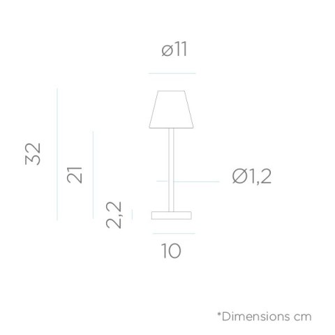 New Garden NEW GARDEN lampa stołowa LOLA SLIM 30 BATTERY lime New Garden NEW GARDEN lampa stołowa LOLA SLIM 30 BATTERY lime