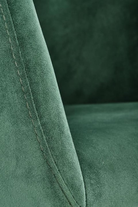 Halmar K421 krzesło do jadalni ciemny zielony velvet /nogi stal malowana proszkowo czarny Halmar K421 krzesło do jadalni ciemny zielony velvet /nogi stal malowana proszkowo czarny
