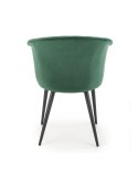 Halmar K421 krzesło do jadalni ciemny zielony velvet /nogi stal malowana proszkowo czarny