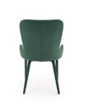 Halmar K425 krzesło do jadalni ciemny zielony, materiał: tkanina velvet Halmar K425 krzesło do jadalni ciemny zielony, materiał: tkanina velvet