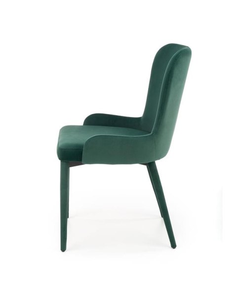Halmar K425 krzesło do jadalni ciemny zielony, materiał: tkanina velvet Halmar K425 krzesło do jadalni ciemny zielony, materiał: tkanina velvet