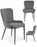 Halmar K425 krzesło do jadalni popielaty, materiał: tkanina velvet Halmar K425 krzesło do jadalni popielaty, materiał: tkanina velvet
