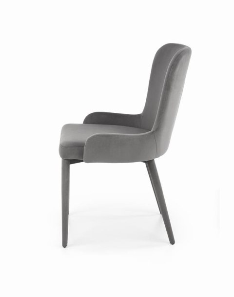 Halmar K425 krzesło do jadalni popielaty, materiał: tkanina velvet Halmar K425 krzesło do jadalni popielaty, materiał: tkanina velvet