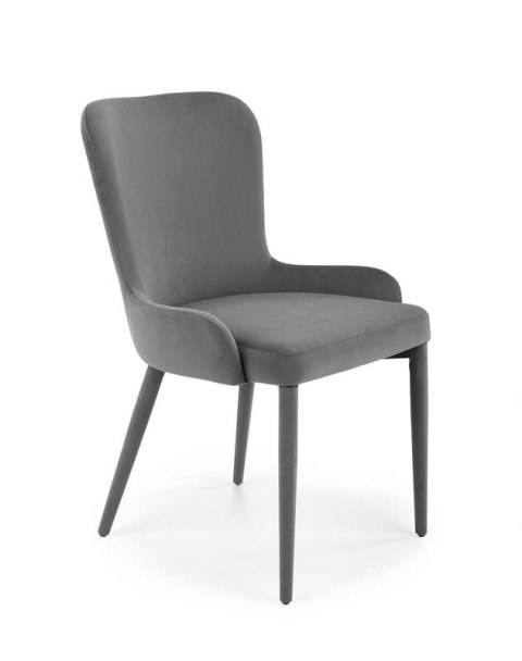 Halmar K425 krzesło do jadalni popielaty, materiał: tkanina velvet Halmar K425 krzesło do jadalni popielaty, materiał: tkanina velvet