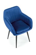 Halmar K429 krzesło granatowy tkanina velvet /nogi czarny, stal malowana proszkowo Halmar K429 krzesło granatowy tkanina velvet /nogi czarny, stal malowana proszkowo