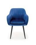 Halmar K429 krzesło granatowy tkanina velvet /nogi czarny, stal malowana proszkowo Halmar K429 krzesło granatowy tkanina velvet /nogi czarny, stal malowana proszkowo