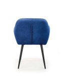 Halmar K429 krzesło granatowy tkanina velvet /nogi czarny, stal malowana proszkowo Halmar K429 krzesło granatowy tkanina velvet /nogi czarny, stal malowana proszkowo