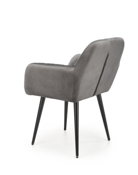 Halmar K429 krzesło popielaty tkanina velvet /nogi czarny, stal malowana proszkowo Halmar K429 krzesło popielaty tkanina velvet /nogi czarny, stal malowana proszkowo