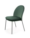 Halmar K443 krzesło do jadalni ciemny zielony, materiał: tkanina velvet / stal malowana proszkowo Halmar K443 krzesło do jadalni ciemny zielony, materiał: tkanina velvet / stal malowana proszkowo