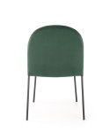 Halmar K443 krzesło do jadalni ciemny zielony, materiał: tkanina velvet / stal malowana proszkowo Halmar K443 krzesło do jadalni ciemny zielony, materiał: tkanina velvet / stal malowana proszkowo