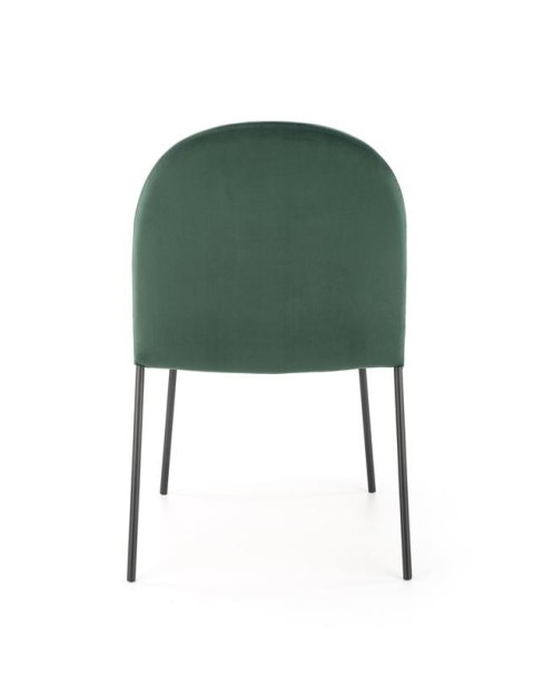 Halmar K443 krzesło do jadalni ciemny zielony, materiał: tkanina velvet / stal malowana proszkowo Halmar K443 krzesło do jadalni ciemny zielony, materiał: tkanina velvet / stal malowana proszkowo