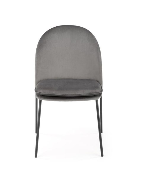 Halmar K443 krzesło do jadalni popielaty, materiał: tkanina velvet / stal malowana proszkowo Halmar K443 krzesło do jadalni popielaty, materiał: tkanina velvet / stal malowana proszkowo