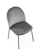 Halmar K443 krzesło do jadalni popielaty, materiał: tkanina velvet / stal malowana proszkowo Halmar K443 krzesło do jadalni popielaty, materiał: tkanina velvet / stal malowana proszkowo