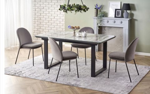 Halmar K443 krzesło do jadalni popielaty, materiał: tkanina velvet / stal malowana proszkowo Halmar K443 krzesło do jadalni popielaty, materiał: tkanina velvet / stal malowana proszkowo