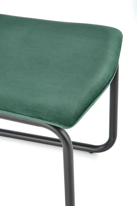 Halmar K444 krzesło krzesło do jadalni ciemny zielony, materiał: tkanina velvet / stal malowana proszkowo Halmar K444 krzesło krzesło do jadalni ciemny zielony, materiał: tkanina velvet / stal malowana proszkowo