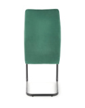 Halmar K444 krzesło krzesło do jadalni ciemny zielony, materiał: tkanina velvet / stal malowana proszkowo