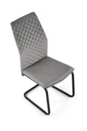 Halmar K444 krzesło krzesło do jadalni popielaty,materiał: tkanina velvet / stal malowana proszkowo