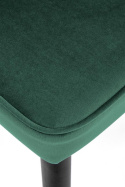 Halmar K446 krzesło do jadalni ciemny zielony,materiał: tkanina velvet / stal malowana proszkowo Halmar K446 krzesło do jadalni ciemny zielony,materiał: tkanina velvet / stal malowana proszkowo