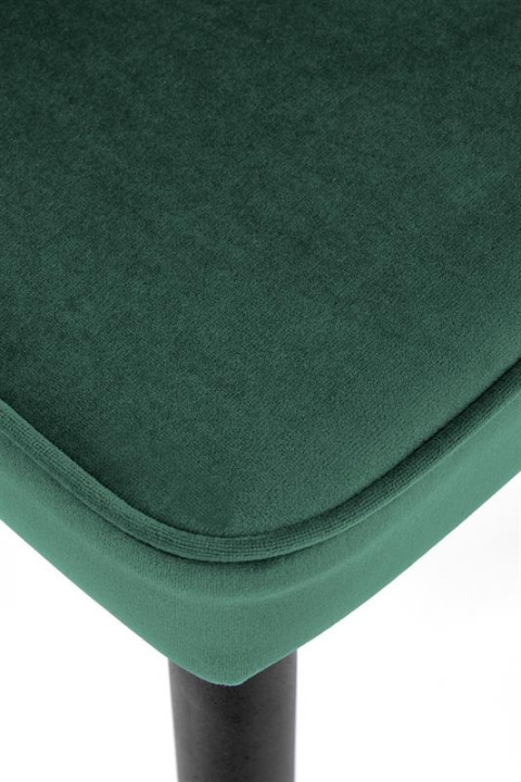 Halmar K446 krzesło do jadalni ciemny zielony,materiał: tkanina velvet / stal malowana proszkowo Halmar K446 krzesło do jadalni ciemny zielony,materiał: tkanina velvet / stal malowana proszkowo