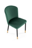 Halmar K446 krzesło do jadalni ciemny zielony,materiał: tkanina velvet / stal malowana proszkowo Halmar K446 krzesło do jadalni ciemny zielony,materiał: tkanina velvet / stal malowana proszkowo