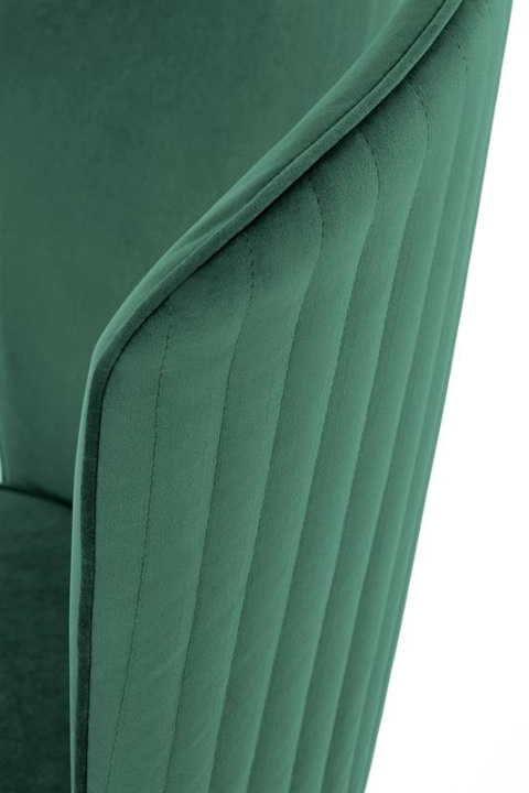 Halmar K446 krzesło do jadalni ciemny zielony,materiał: tkanina velvet / stal malowana proszkowo Halmar K446 krzesło do jadalni ciemny zielony,materiał: tkanina velvet / stal malowana proszkowo