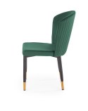 Halmar K446 krzesło do jadalni ciemny zielony,materiał: tkanina velvet / stal malowana proszkowo Halmar K446 krzesło do jadalni ciemny zielony,materiał: tkanina velvet / stal malowana proszkowo