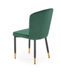Halmar K446 krzesło do jadalni ciemny zielony,materiał: tkanina velvet / stal malowana proszkowo Halmar K446 krzesło do jadalni ciemny zielony,materiał: tkanina velvet / stal malowana proszkowo