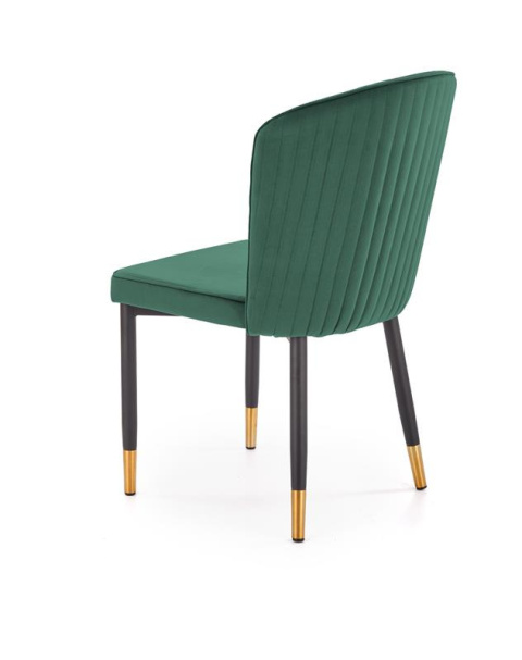 Halmar K446 krzesło do jadalni ciemny zielony,materiał: tkanina velvet / stal malowana proszkowo Halmar K446 krzesło do jadalni ciemny zielony,materiał: tkanina velvet / stal malowana proszkowo