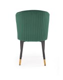 Halmar K446 krzesło do jadalni ciemny zielony,materiał: tkanina velvet / stal malowana proszkowo Halmar K446 krzesło do jadalni ciemny zielony,materiał: tkanina velvet / stal malowana proszkowo