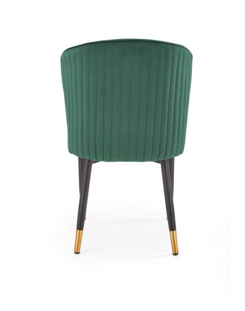 Halmar K446 krzesło do jadalni ciemny zielony,materiał: tkanina velvet / stal malowana proszkowo Halmar K446 krzesło do jadalni ciemny zielony,materiał: tkanina velvet / stal malowana proszkowo