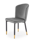 Halmar K446 krzesło do jadalni popielaty, materiał: tkanina velvet / stal malowana proszkowo Halmar K446 krzesło do jadalni popielaty, materiał: tkanina velvet / stal malowana proszkowo