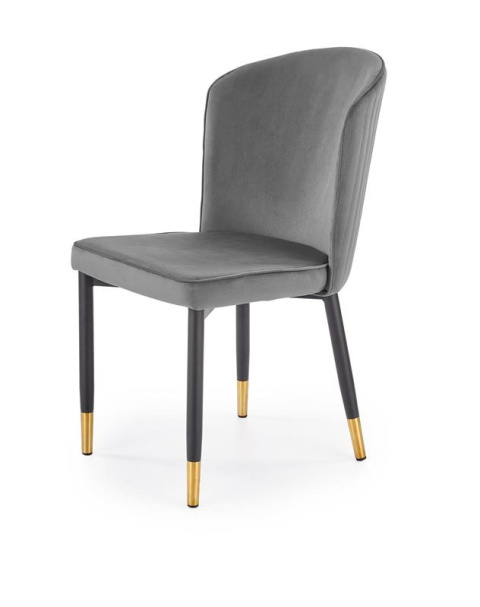 Halmar K446 krzesło do jadalni popielaty, materiał: tkanina velvet / stal malowana proszkowo Halmar K446 krzesło do jadalni popielaty, materiał: tkanina velvet / stal malowana proszkowo