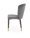Halmar K446 krzesło do jadalni popielaty, materiał: tkanina velvet / stal malowana proszkowo