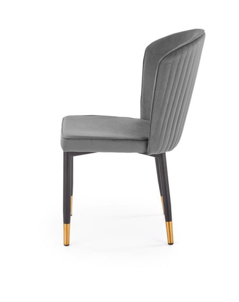 Halmar K446 krzesło do jadalni popielaty, materiał: tkanina velvet / stal malowana proszkowo Halmar K446 krzesło do jadalni popielaty, materiał: tkanina velvet / stal malowana proszkowo