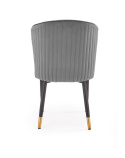 Halmar K446 krzesło do jadalni popielaty, materiał: tkanina velvet / stal malowana proszkowo Halmar K446 krzesło do jadalni popielaty, materiał: tkanina velvet / stal malowana proszkowo