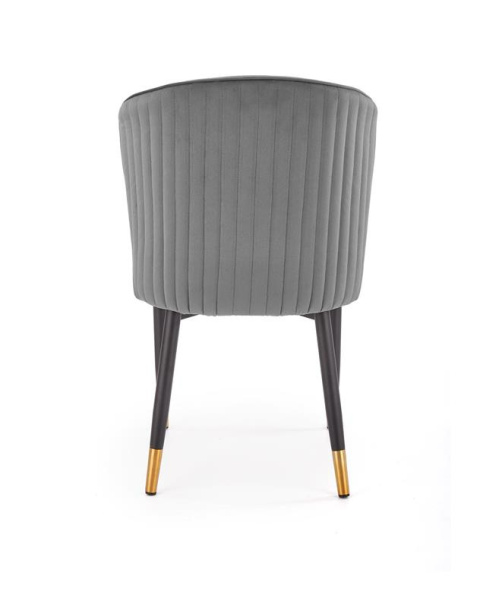 Halmar K446 krzesło do jadalni popielaty, materiał: tkanina velvet / stal malowana proszkowo Halmar K446 krzesło do jadalni popielaty, materiał: tkanina velvet / stal malowana proszkowo