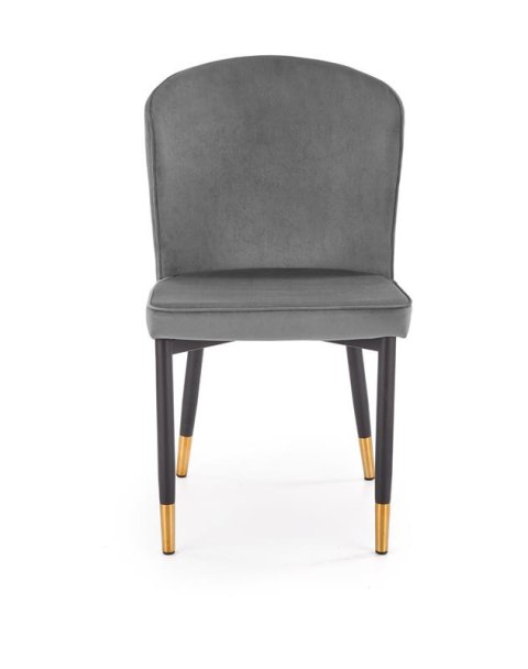 Halmar K446 krzesło do jadalni popielaty, materiał: tkanina velvet / stal malowana proszkowo Halmar K446 krzesło do jadalni popielaty, materiał: tkanina velvet / stal malowana proszkowo