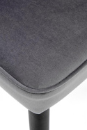 Halmar K446 krzesło do jadalni popielaty, materiał: tkanina velvet / stal malowana proszkowo Halmar K446 krzesło do jadalni popielaty, materiał: tkanina velvet / stal malowana proszkowo