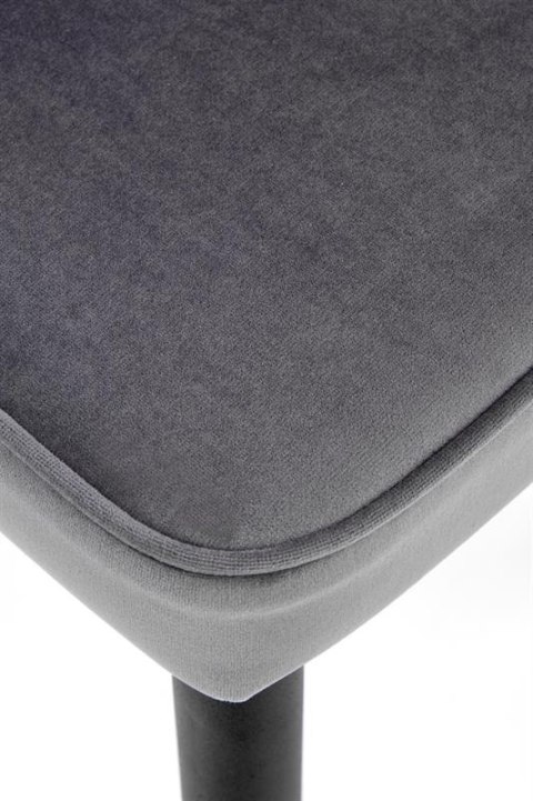 Halmar K446 krzesło do jadalni popielaty, materiał: tkanina velvet / stal malowana proszkowo Halmar K446 krzesło do jadalni popielaty, materiał: tkanina velvet / stal malowana proszkowo